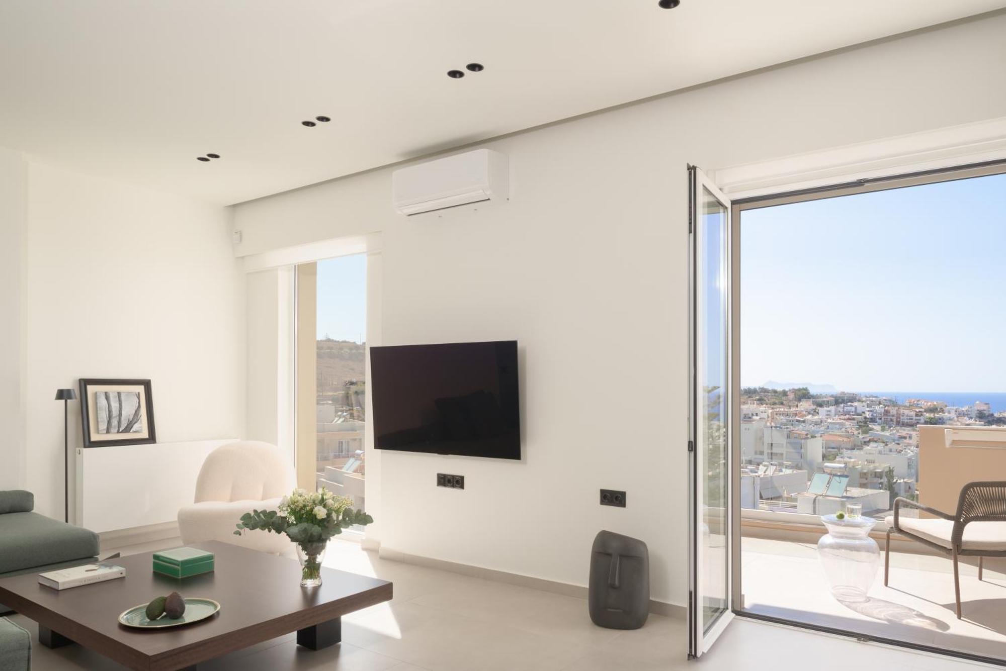 Ikia Mia Sea View Apartment Rethymno  ภายนอก รูปภาพ